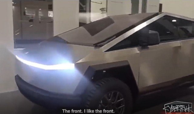 Детальное видео нового прототипа Tesla Cybertruck