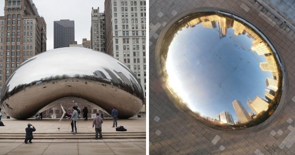 Клауд Гейт, Чикаго — вид сверху