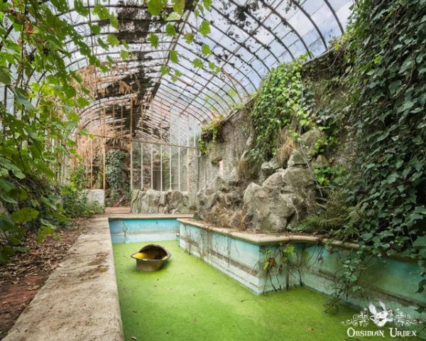 Заброшенная оранжерея и бассейн в Бельгии