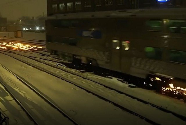 В Чикаго железнодорожная система поджигает газ