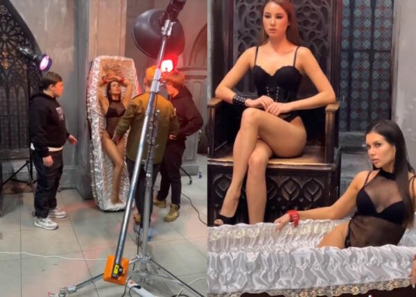 Россияне возмущены рекламой похоронного бюро, участницами которой стали девушки в нижнем белье