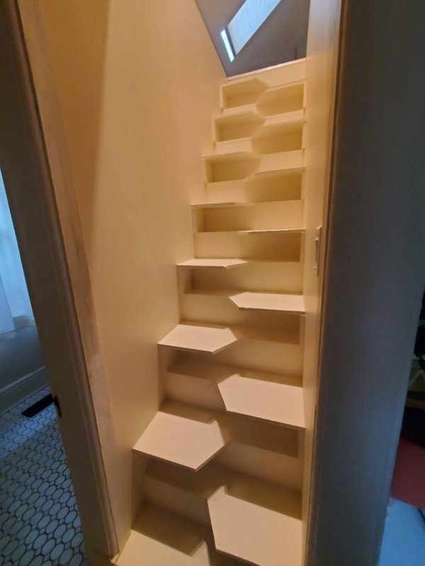 А вы бы рискнули воспользоваться такой лестницей?