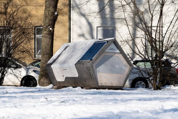 В городе Ульм появились теплоизолированные капсулы Ulmer Nest для бездомных
