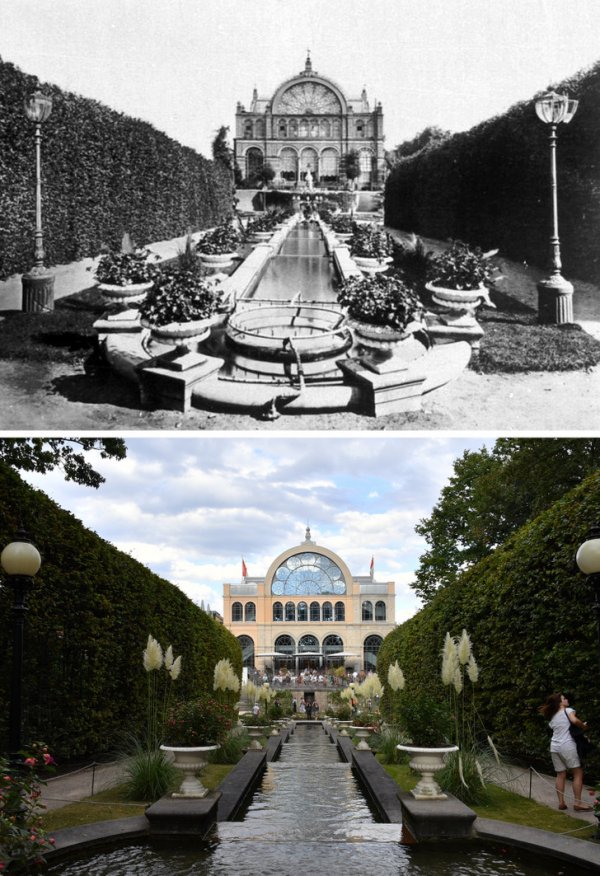 Сад «Флора», Кельн, Германия. 1880 и 2016 годы