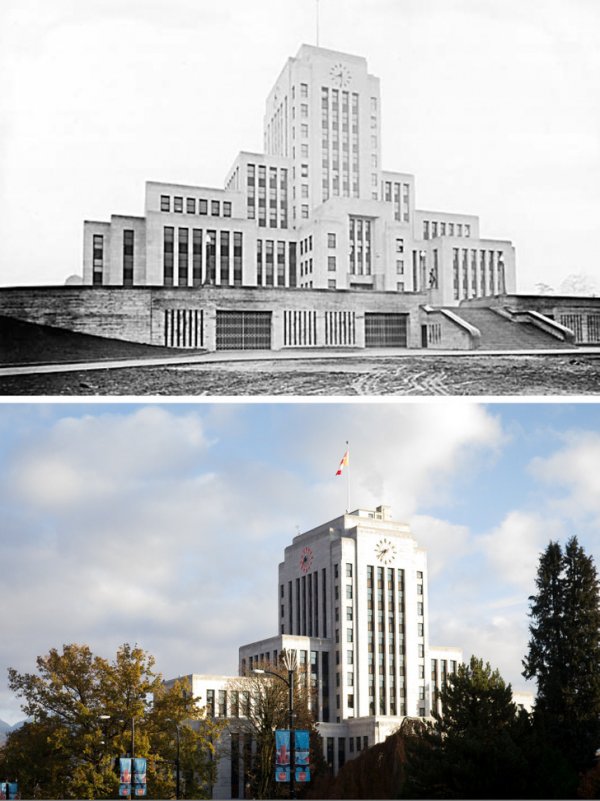 Мэрия Ванкувера, Канада. 1936 и 2013 годы