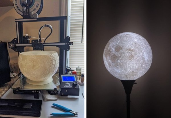 Лунная лампа: процесс и результат