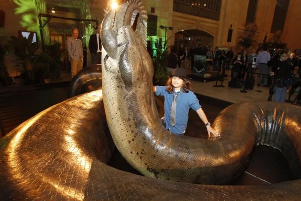 Научно точная копия Титанобоа в натуральную величину, самой большой змеи, когда-либо существовавшей по земле