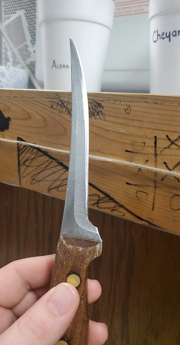 Вот как может сточиться нож