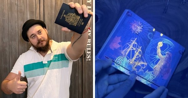 Паспорта канадцев светятся под ультрафиолетовыми лучами