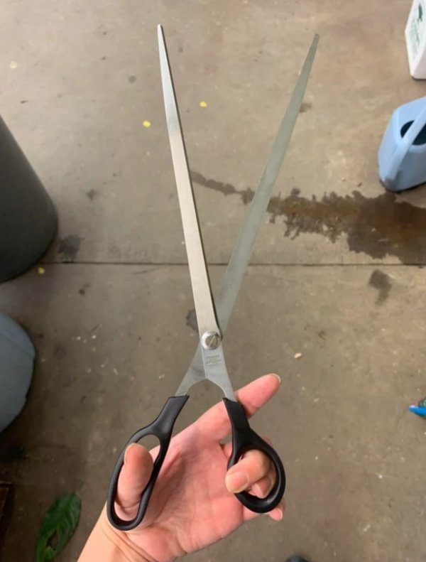 Удлинённые ножницы для обёрточной бумаги
