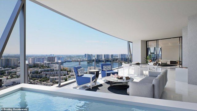 Bentley строит строит в Майами высотный дом с лифтом для машин
