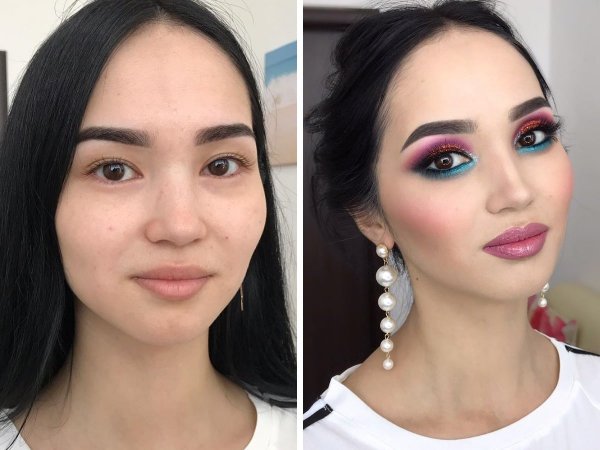 Яркая вариация арабского макияжа