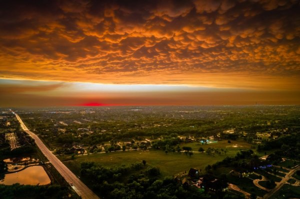 Закат в Оклахоме после шторма