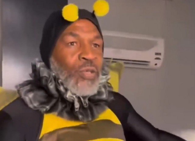 Майк Тайсон вышел к публике в костюме пчелки