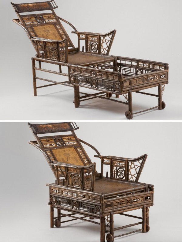 Раздвижное бамбуковое кресло. Китай, династия Цин, начало 1800-х годов