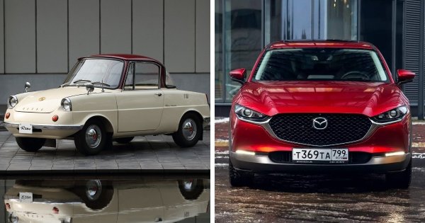 Mazda R360 (1960) и Mazda CX-30 (2019)