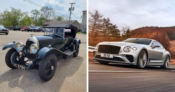 Bentley 3-litre (1919) и Bentley Continental GT Speed (2021)