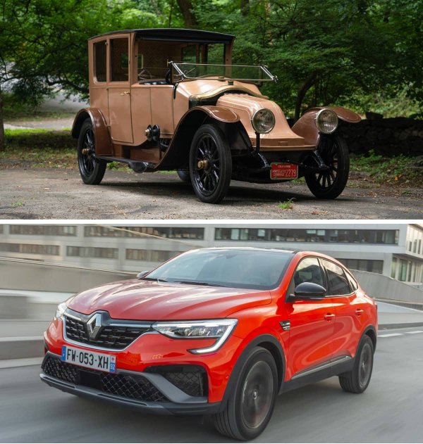Renault Type A (1898) и Renault Arkana (2021)