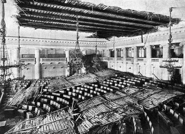 Обвал потолка в зале заседаний Государственной Думы, Россия, 1907 год.