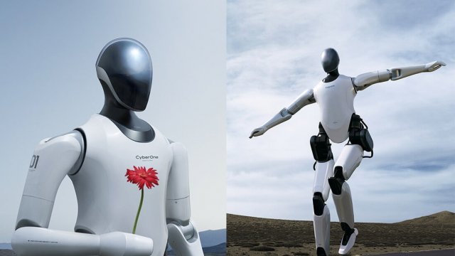 В Китае представили робота-гуманоида CyberOne: он распознает эмоции людей и дарит им цветы