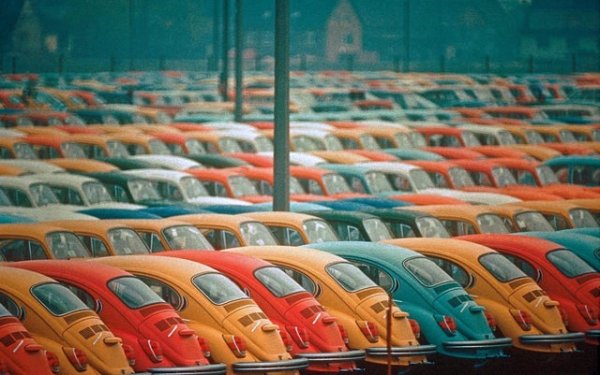 Цветовая гамма автомобилей Volkswagen Beetles