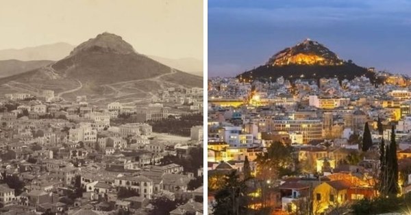 Афины, Греция, 1862 и сейчас