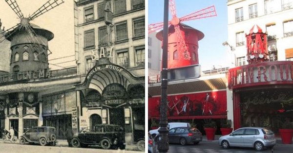 Кабаре «Мулен Руж» в Париже 1900 и 2016