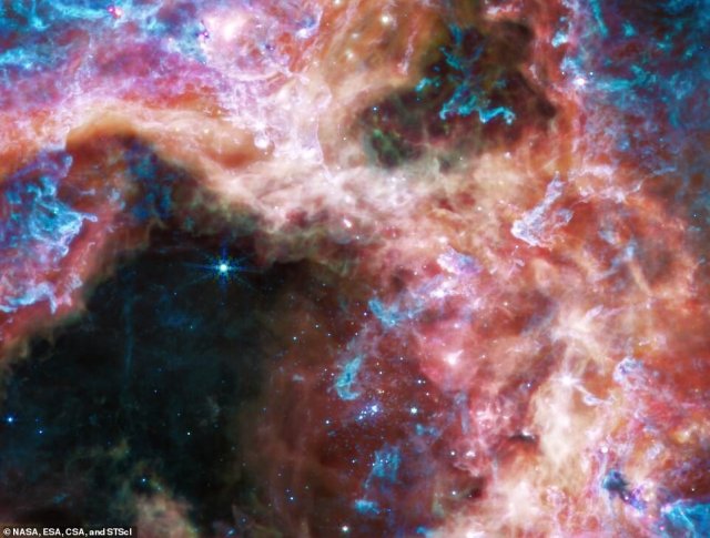 Телескоп «Джеймс Уэбб» показал туманность Тарантул, находящуюся в 161 000 световых лет от Земли