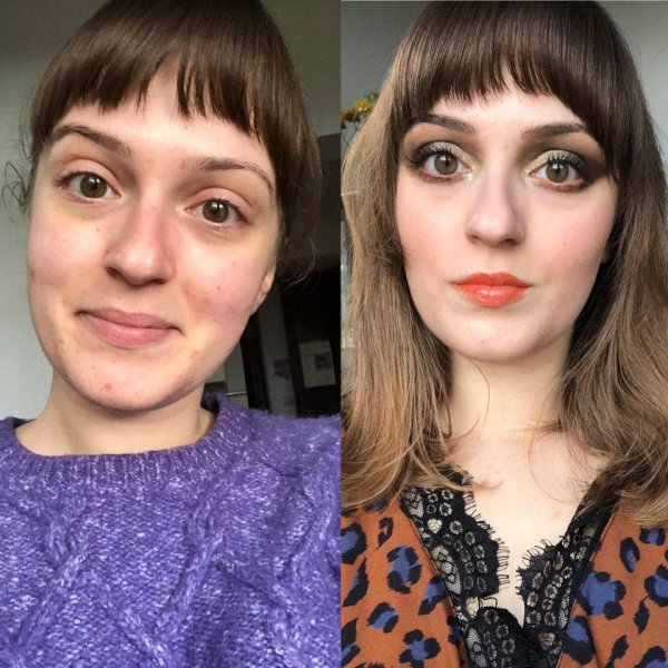 Сила макияжа в стиле смоки айс — до и после