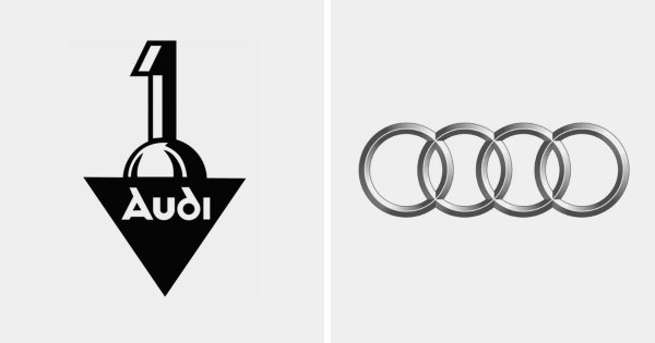 Логотип «Audi» в 1910 и 2022
