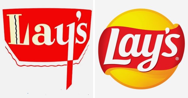 Логотип «Lay’s» в 1932 и 2022