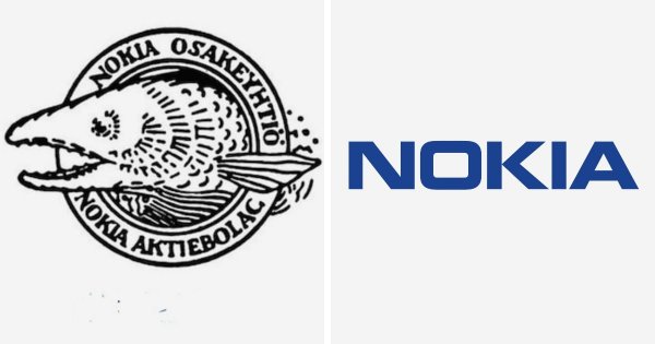 Логотип «Nokia» в 1871 и 2022