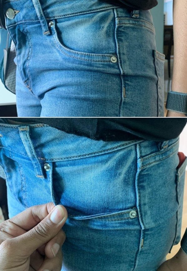Дорогие джинсы с фальшивыми карманами