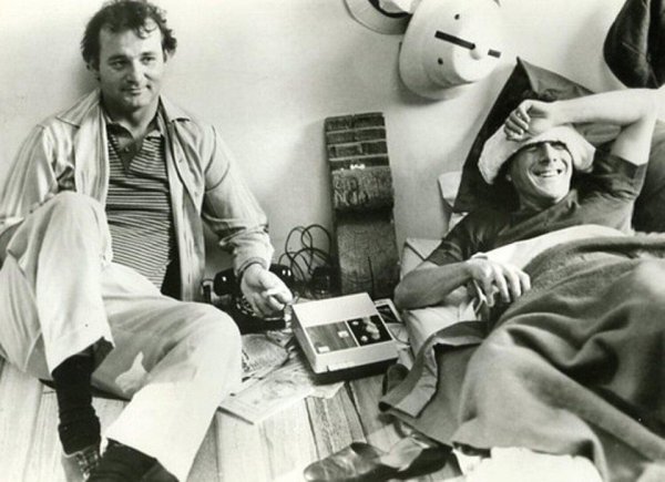Билл Мюррей и Дастин Хоффман на съёмках «Тутси»
