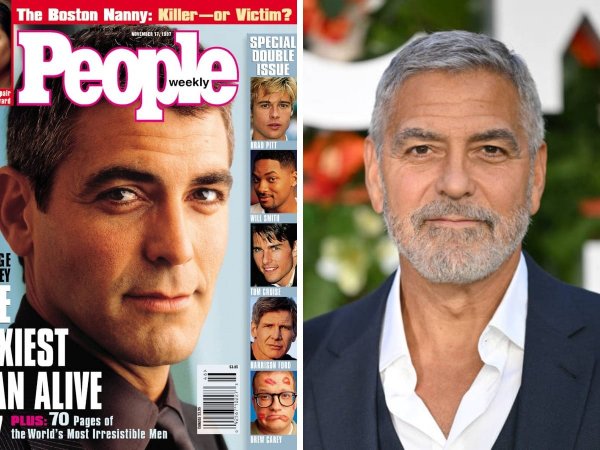 Джордж Клуни в 1997 году и сегодня
