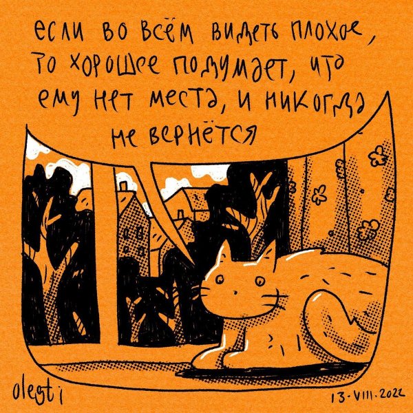 Необычный комикс про саркастичного кота, познавшего жизнь