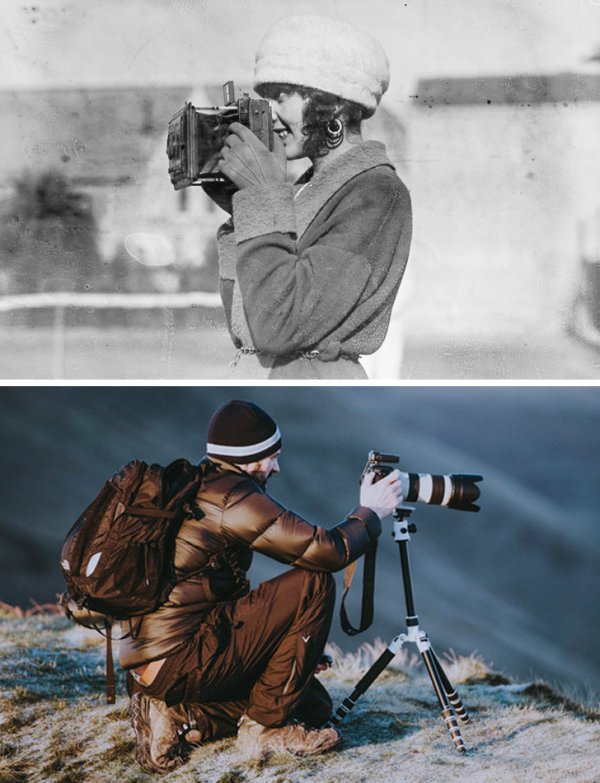 Фотограф в 1921-м и в наши дни