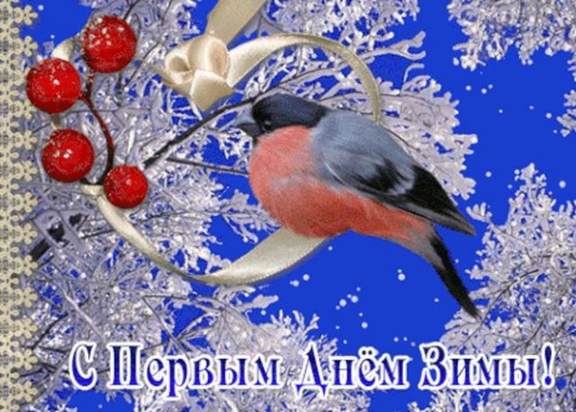 открытки С первым днем зимы 2022