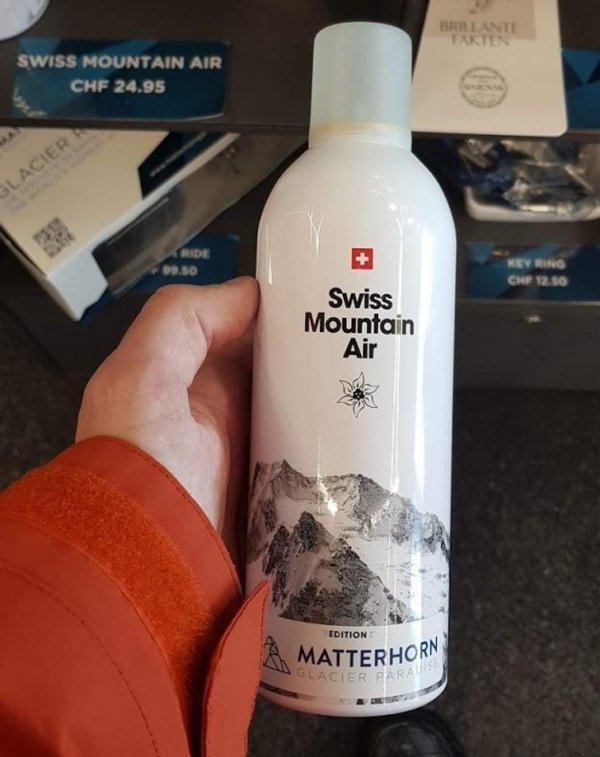На вершине Маттерхорн продают настоящий швейцарский... горный воздух!
