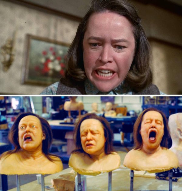 Кэти Бейтс и её пугающие силиконовые головы на съёмках фильма «Мизери» (1990)