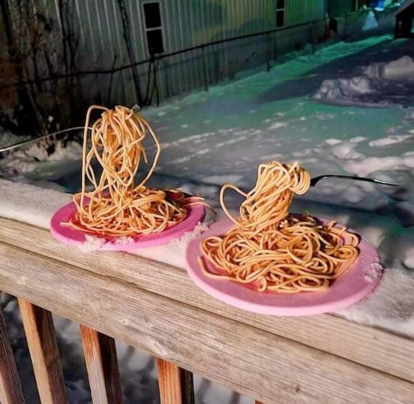 Спагетти на морозе