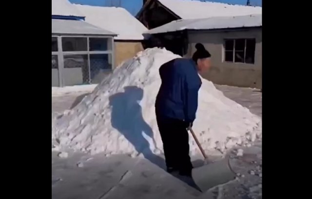 Когда у тебя есть руки, голова, лопата и снег - можно построить дом