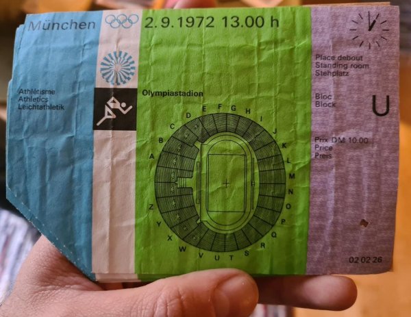 Это билеты на Олимпиаду 1972 года в Мюнхене