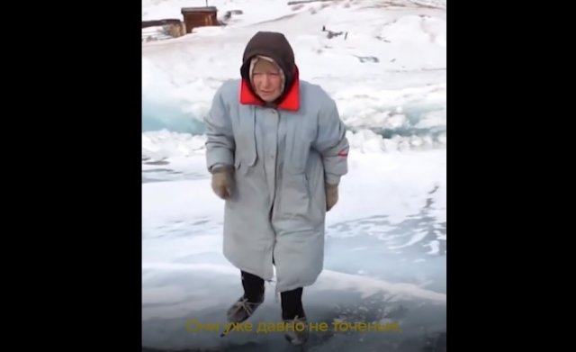 История бабушки, которая постоянно катается по Байкалу на коньках 1943 года
