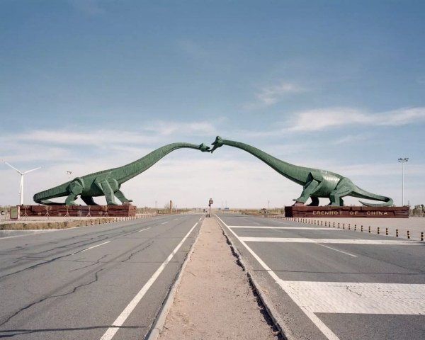 Целующиеся динозавры на границе между Китаем и Монголией