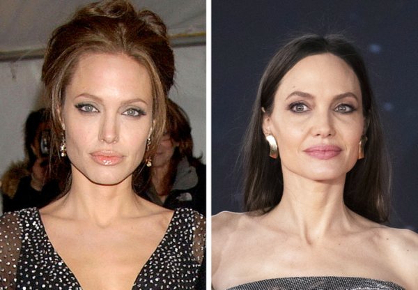 Анджелина Джоли в 2006 и 2021 году