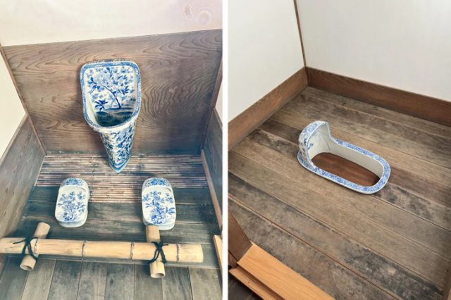 Так выглядит фарфоровый туалет в 200-летнем доме в Японии