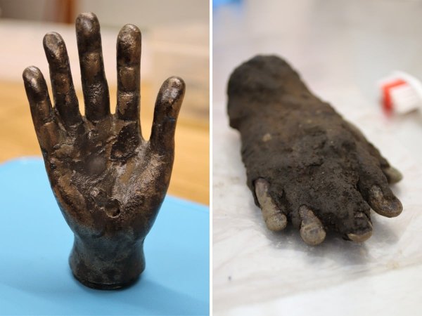 Бронзовая рука, принадлежащая храму Юпитера Долихена, была обнаружена в Англии
