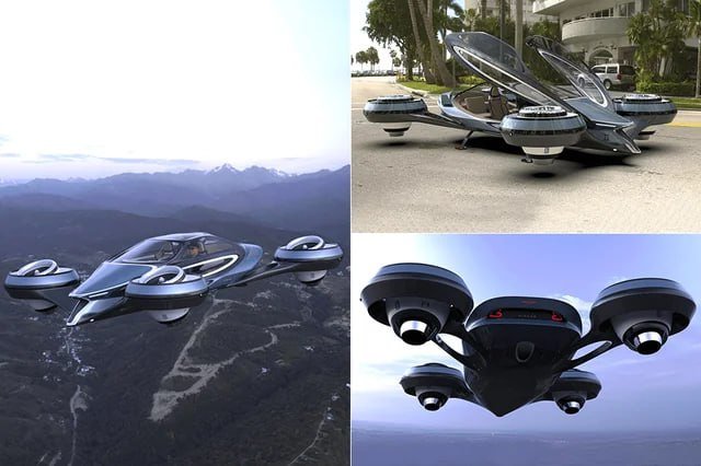 Аэромобиль от студии Lazzarini Design, способный разгоняться до 750 километров в час