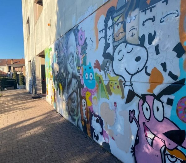 Местные школы часто украшают граффити